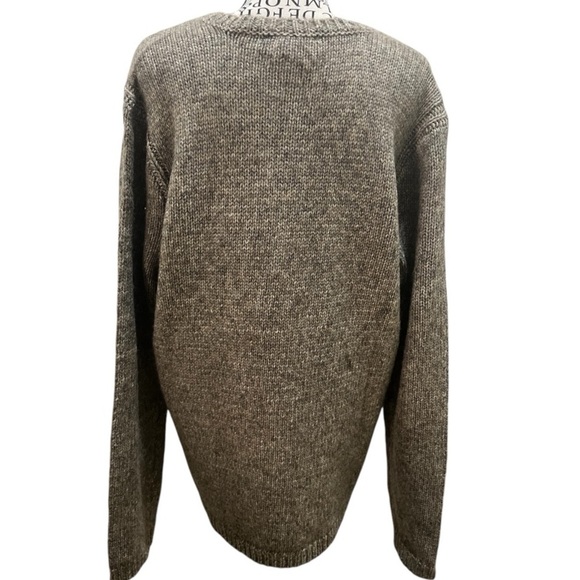 Magaschoni Cableknit Crew Neck Long Sleeve Sweater Fisherman Large - Picture 3 of 8